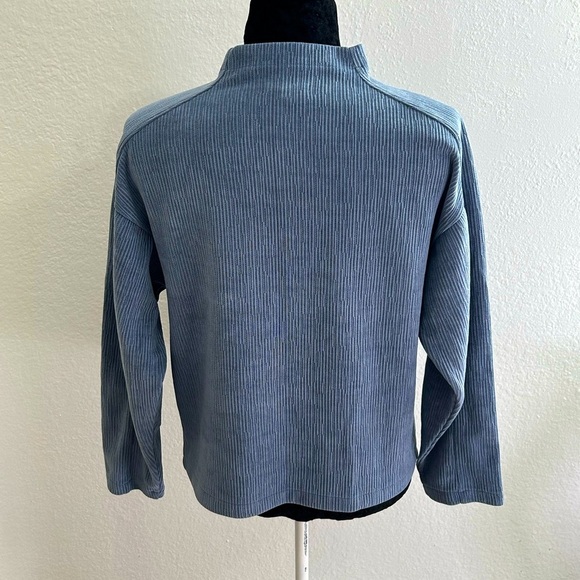 Madewell Striped Jacquard Funnelneck Top - Picture 8 of 8